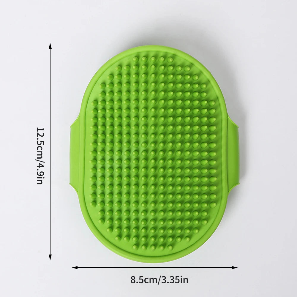 Soft Rubber Pet Bath Brush – Grooming & Massage Glove